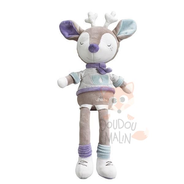  noisette soft toy deer purple blue beige 
